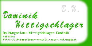 dominik wittigschlager business card